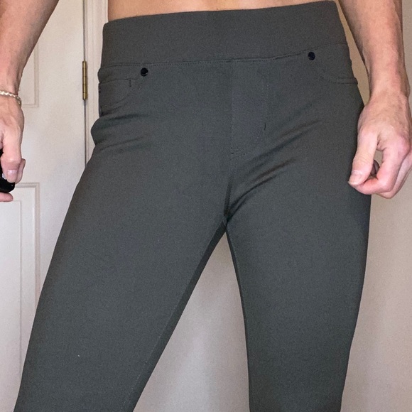 Liverpool Olive Green Leggings Size 4/27 - Picture 2 of 11